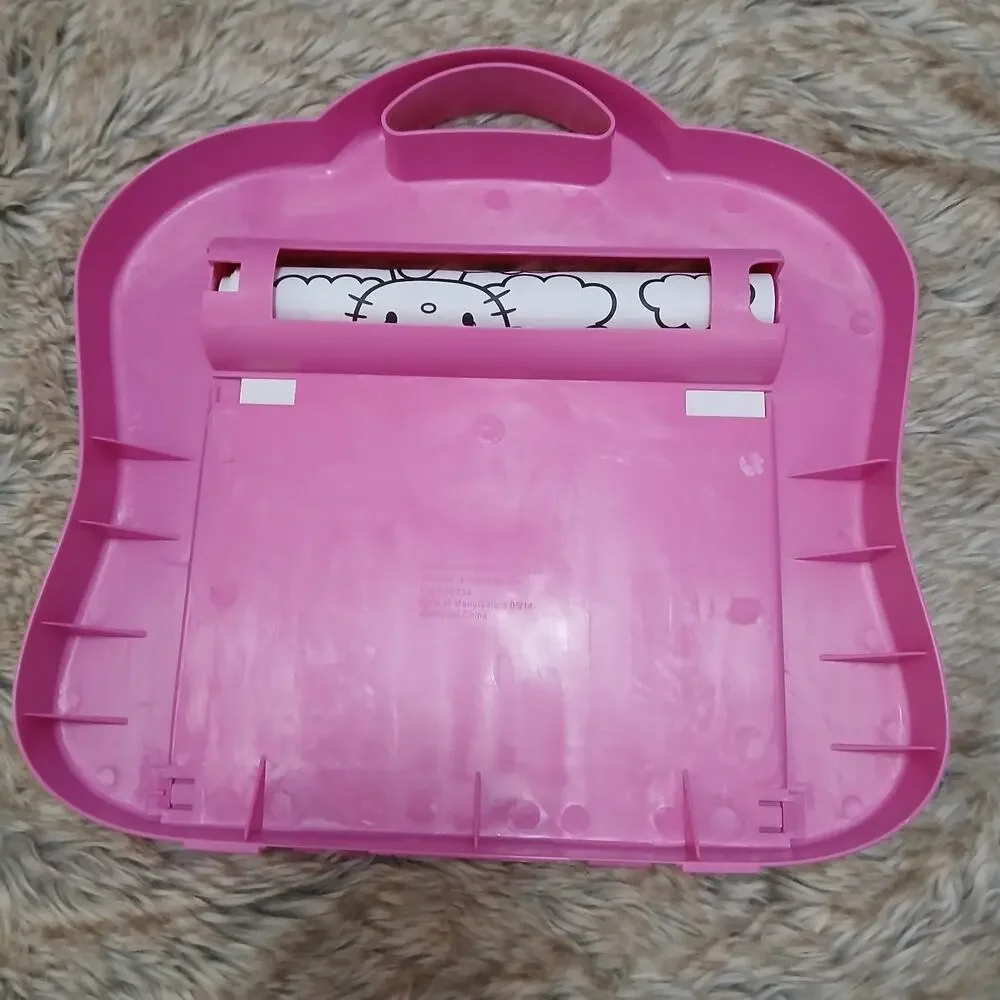 Hello Kitty Pink Coloring Roll Desk‎ 2014 Sanrio Art Station Activity Toy